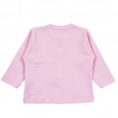 Бебешка памучна жилетка "Sweet bear" в розово 2