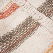 Плетена жилетка с пухена подплата в цвят шампанско 3