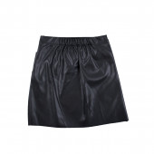 Детска пола от екокожа в черно 2