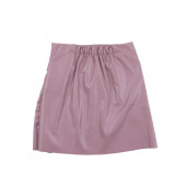 Детска пола от екокожа в бледо розово 2