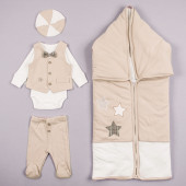 Комплект за изписване "Малкият джентълмен" в бежово 9