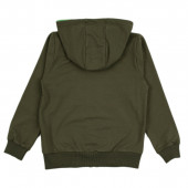 Детски суичер "Real" в тъмнозелено 2