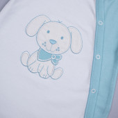 Летен комплект за изписване от органичен памук "Сладко кученце" 4