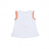 Летен комплект "Cheep up" в бяло и оранжево 3