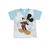 Лятна пижама с анимационен герой в бяло и синьо 2