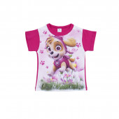 Лятна пижама с анимационен герой в цвят циклама  2