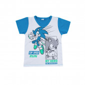 Детска пижама с анимационни герой в бяло и синьо 2