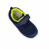 Детски дишащи олекотени маратонки за момчета в тъмносиньо и лайм 2