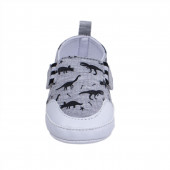 Меки бебешки пантофки в сив меланж 2