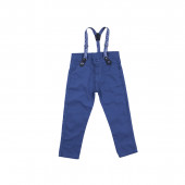 Официален комплект с папийонка в бяло и синьо 3