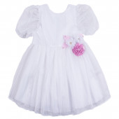 Официална рокля "Сабрина" в бяло 3