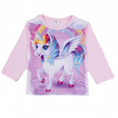 Детска пижама с анимационен герой в цвят пудра 2