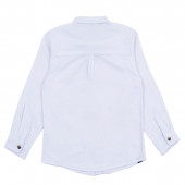 Памучна риза за момчета в бяло 2