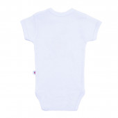 Памучно боди от рипс в бяло 2