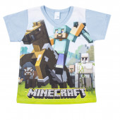 Лятна пижама "Pixel" в синьо и сиво 2