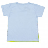 Лятна пижама "Pixel" в синьо и сиво 3