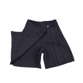 Пола-панталон с плисета в черно 2