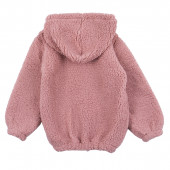 Пухен суичер в опушено розово 2