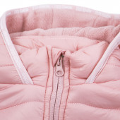 Капитонирано преходно яке в цвят пудра 3