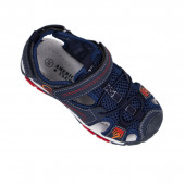 Детски анатомични сандали в тъмносиньо и червено 2