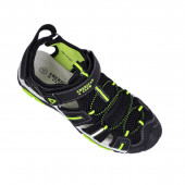 Анатомични сандали в черно и зелено за момчета 2