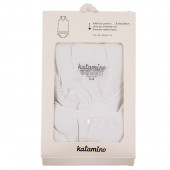 Комплект бельо с дантела  за момичета в бяло 2