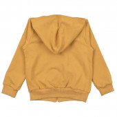 Детски плътен суитчер "Тигърче" в цвят охра 2