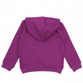 Детски плътен суичер в лилаво 2