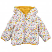 Бебешко двулицево зимно яке в охра и екрю 2