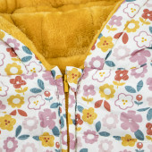 Бебешко двулицево зимно яке в охра и екрю 5