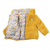 Бебешко двулицево зимно яке в охра и екрю 8