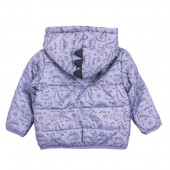 Бебешко зимно яке в принтиран десен и топъл полар  2