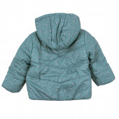 Бебешко двулицево зимно яке в зелено и розово 5