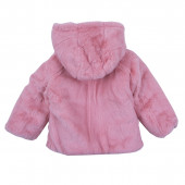 Бебешко двулицево зимно яке в зелено и розово 7