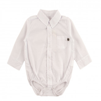 Боди-риза в бяло за момчета