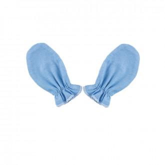 Ръкавички за новородено бебе в синьо