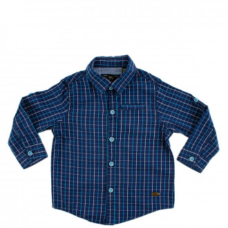 Детска риза в тъмносиньо каре (9 мес. - 4 год.)