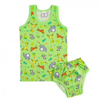 Комплект бельо за момчета от потник и слип "Animals"