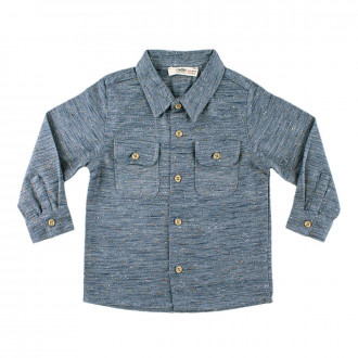 Детска риза в гълъбовосиньо за момчета