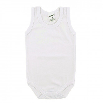 Боди-потник от памучен сингъл в бяло