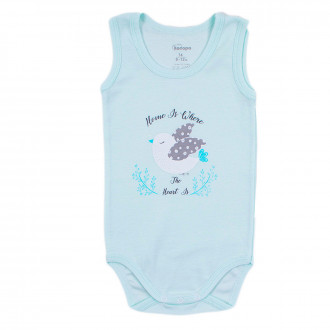 Бебешко боди-потник в бледосиньо