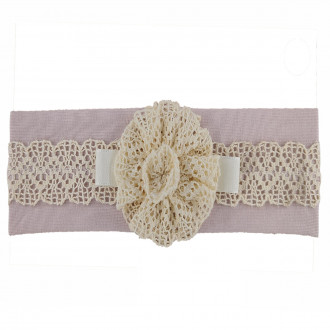 Лента за глава в цвят екрю