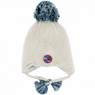 Зимна шапка с полар "Fly" в цвят крем