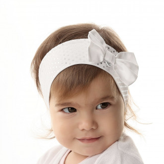 Детска лента за глава в бяло