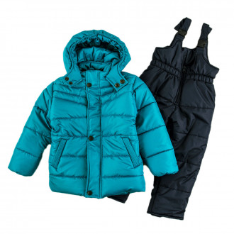 Детско зимно яке и гащеризон в синьо