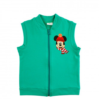 Ватиран елек в аквамарин за момчета