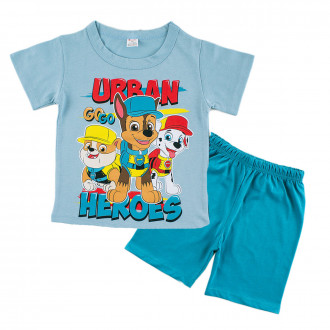 Детска лятна пижама за момчета "Heroes" в синьо