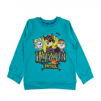 Ватирана блуза "Halloween" в синьо