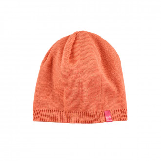 Зимна двупластова шапка от плетиво в оранжево