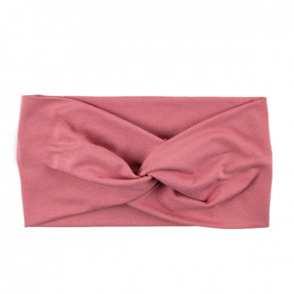 Детска лента за глава в тъмнорозово 